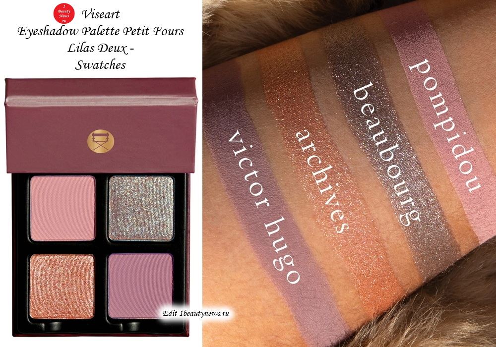 Viseart Eyeshadow Palette Petit Fours - Lilas Deux - Swatches