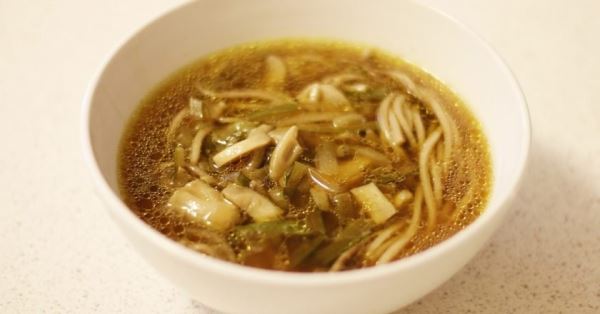 Постный суп из шампиньонов с макаронами