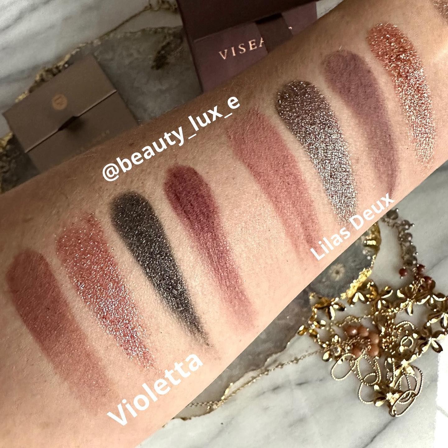 Viseart Eyeshadow Palette Petit Fours - Swatches